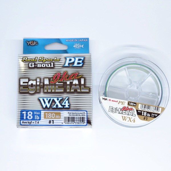 YGK P.E Linie G-Soul EGI Metal WX4 Eging Linie 180m P.E 1 18 lb 8259